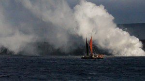 Hōkūleʻa at Kalapana