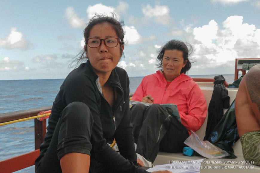Saki and Tamiko wriitng in their journals, contemplating the voyage thus far.