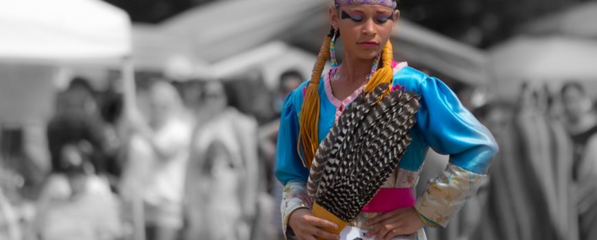A dancer in competition at the 95th annual Mashpee Wompanoag Pow Wow.