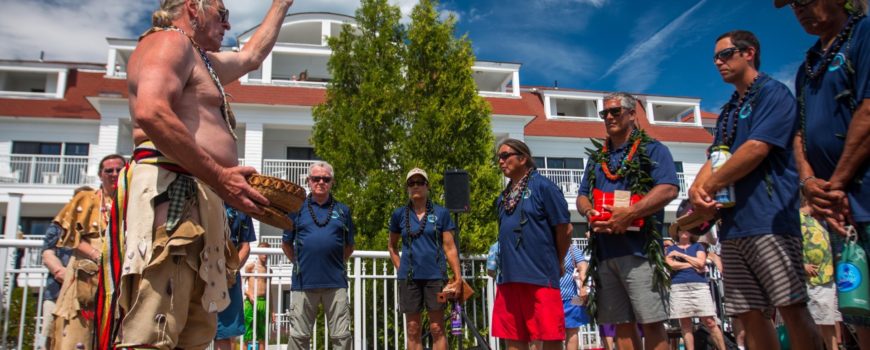 Sagamore Paul Pouliot opens the space with a blessing of tobacco.