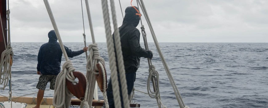 Sailing in squally weather in search of Fatu Hiva