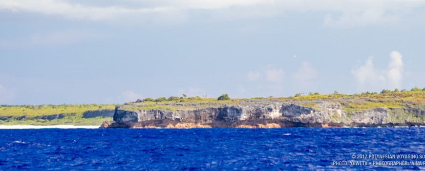 Views of the low lying coral reef island