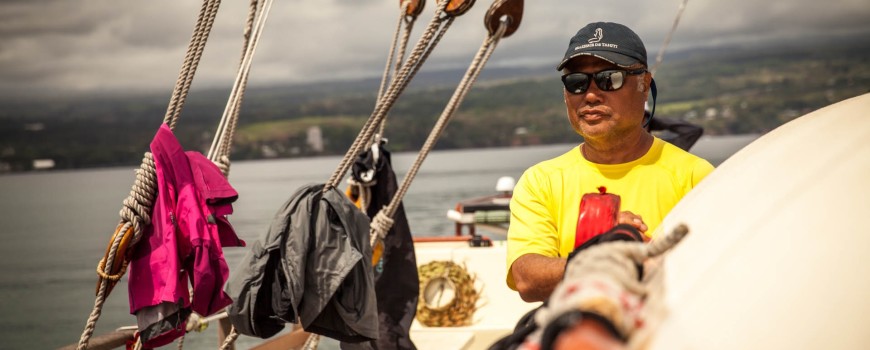 Kālepa Baybayan driving Hikianalia's motors.