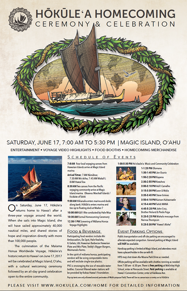 Hōkūleʻa — Magic Island Event Poster Hōkūleʻa